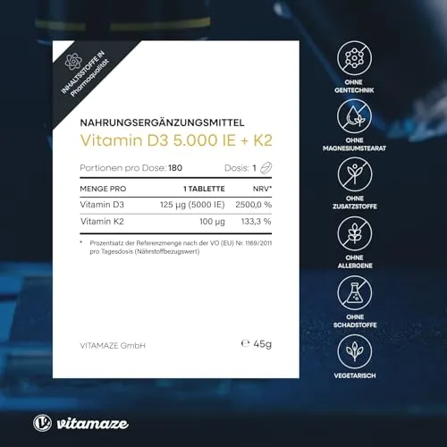 Vitamaze Vitamin D3 K2 3