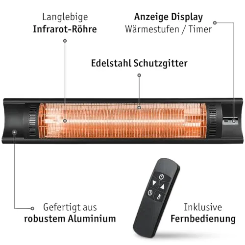 WALTER Infrarot Wandheizstrahler 2000 W 2