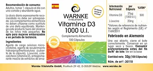WARNKE VITALSTOFFE Vitamin D3 1000 I.E. 3