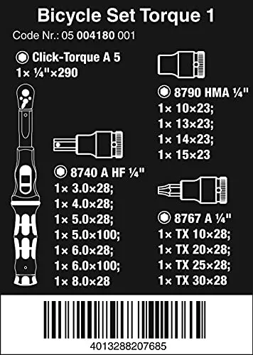 Wera Bicycle Set Torque 1 2