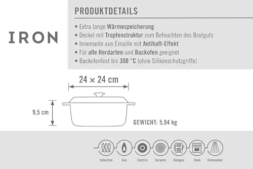 Woll Iron Grill-Kasserolle 7