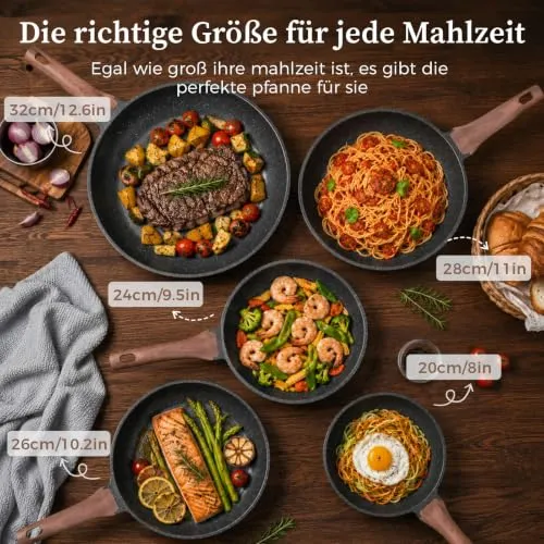 YASHE Bratpfanne 28 cm 5