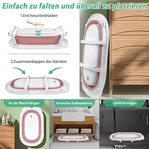 YRHome Faltbare Baby Badewanne 5