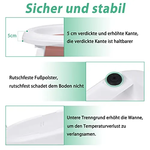 YRHome Faltbare Baby Badewanne 6