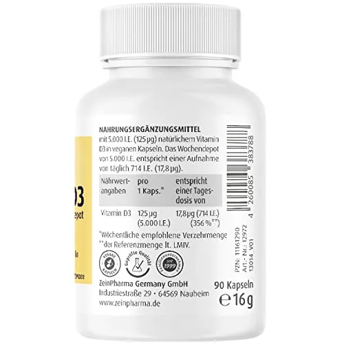 ZeinPharma Vitamin D3 5000 I.E. 3
